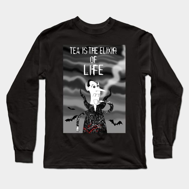 Tea is the Elixir of Life Long Sleeve T-Shirt by Scratch